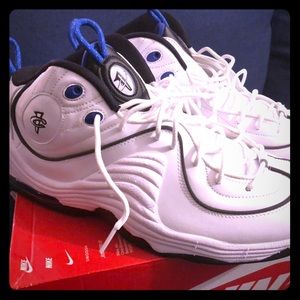 Nike Air Penny II Mens Shoes Sz 11.5 White/ Blue